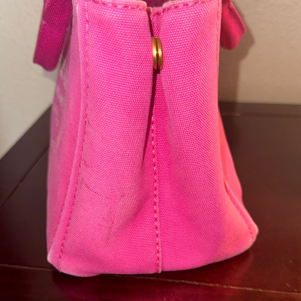 Prada Pink Canvas Tote Bag - Picture 7 of 9